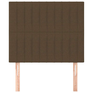 Tăblie de pat maro închis 80x5x118/128 cm, material textil