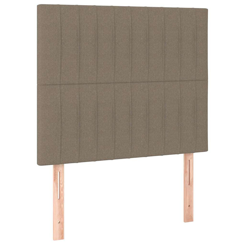 Tăblie de pat gri taupe 80x5x118/128 cm, material textil