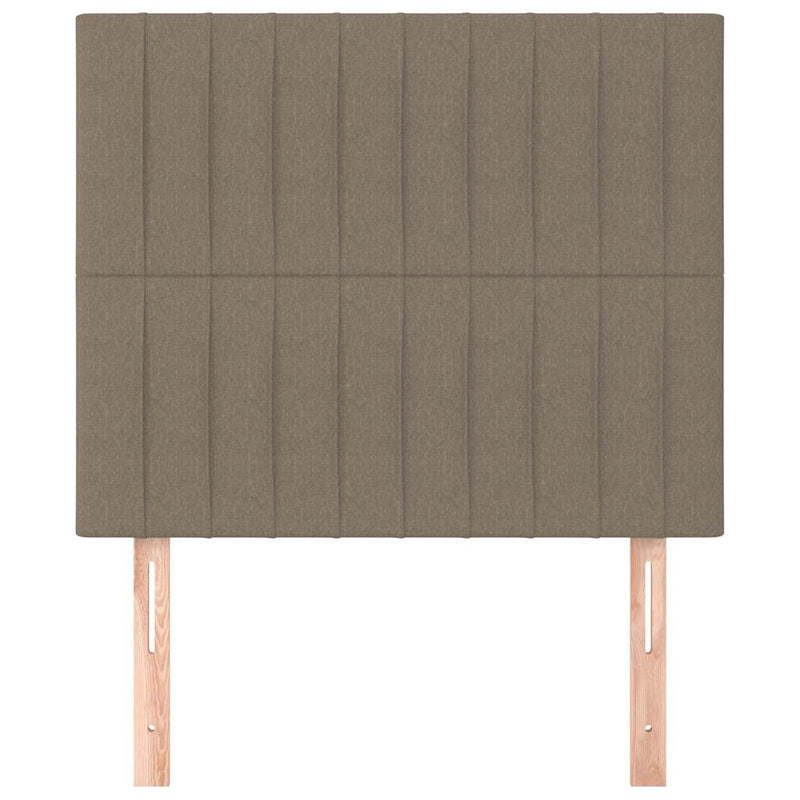 Tăblie de pat gri taupe 80x5x118/128 cm, material textil