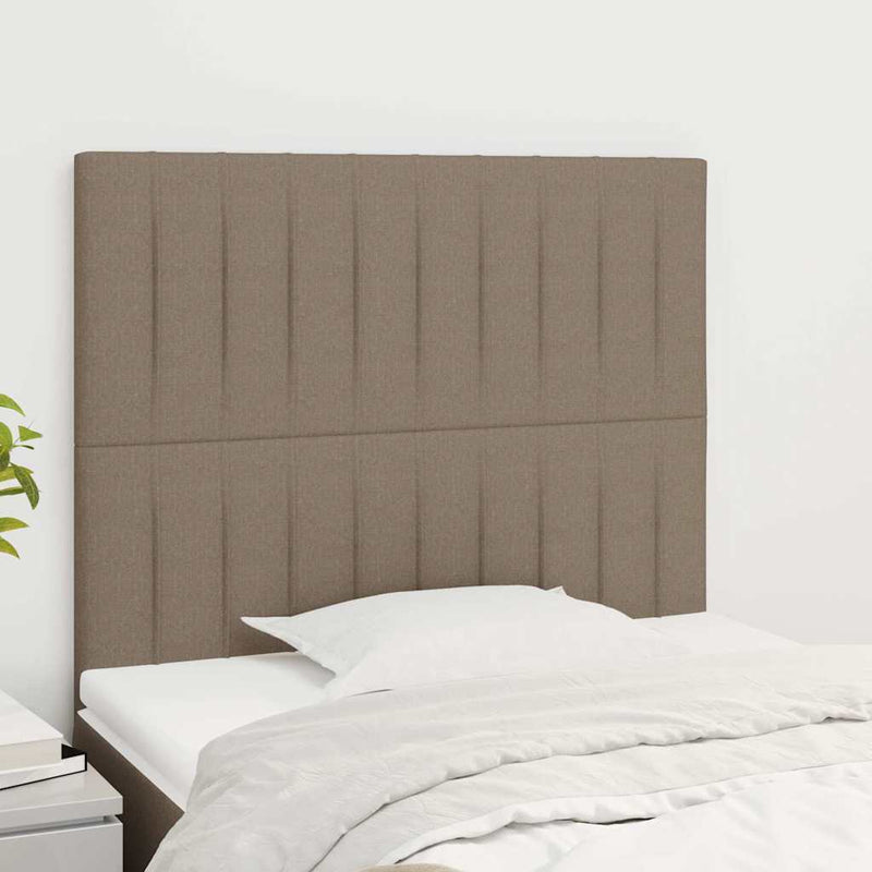 Tăblie de pat gri taupe 80x5x118/128 cm, material textil