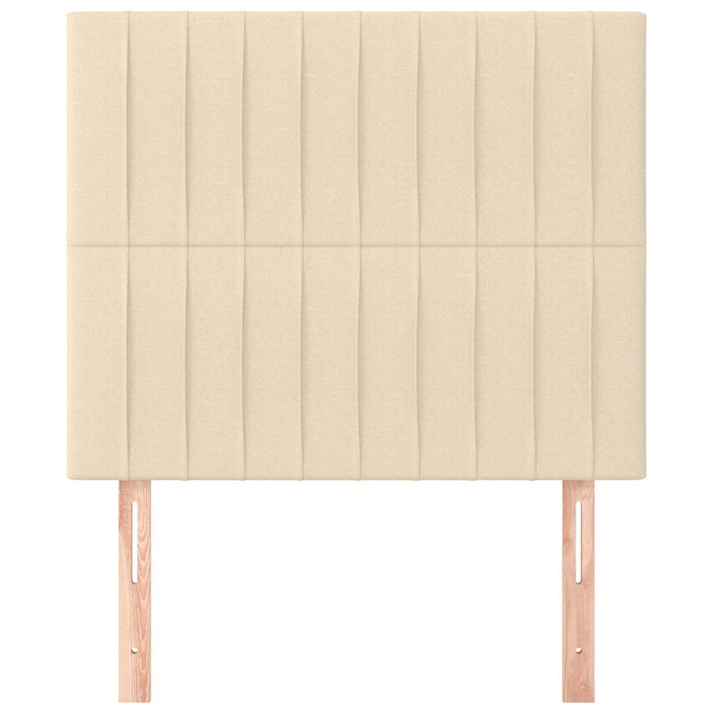 Tăblie de pat crem 80x5x118/128 cm, material textil