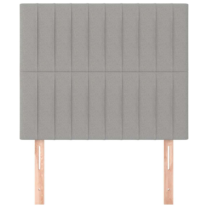 Tăblie de pat gri deschis 90x5x118/128 cm, material textil