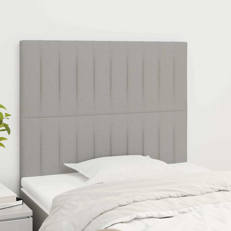 Tăblie de pat gri deschis 90x5x118/128 cm, material textil