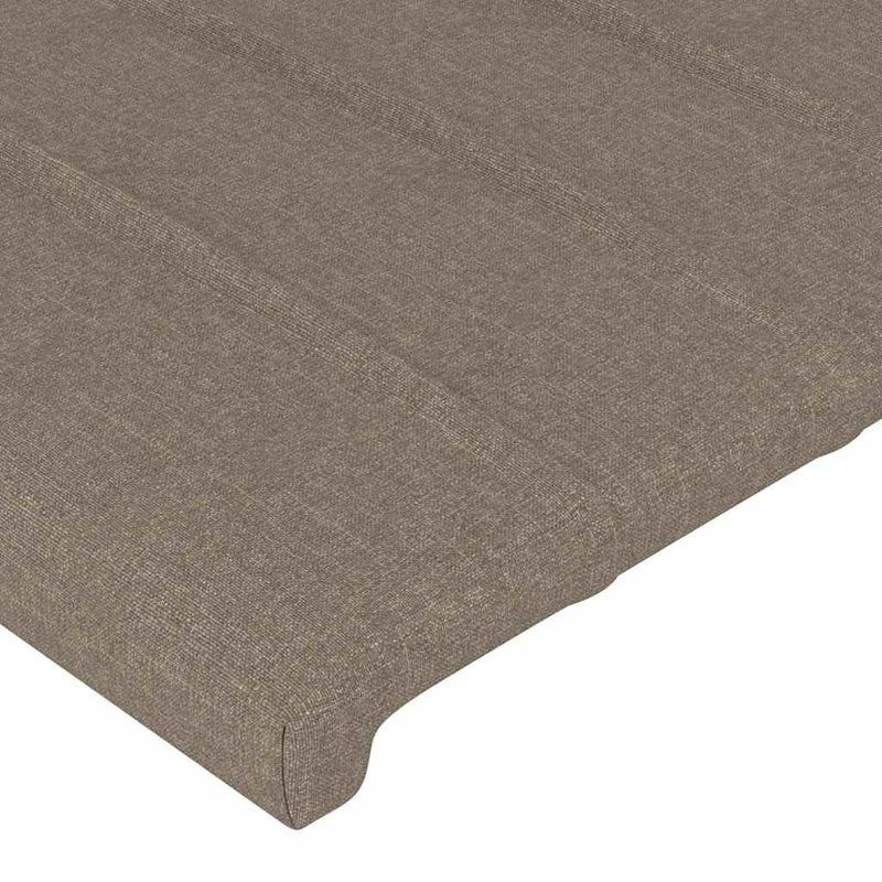Tăblie de pat gri taupe 90x5x118/128 cm, material textil