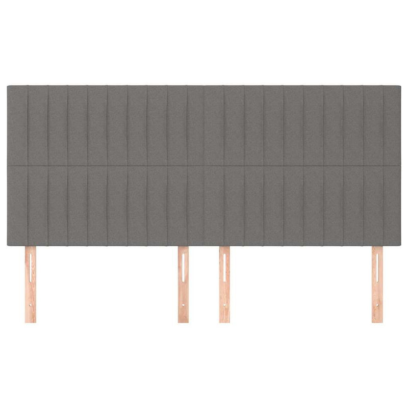 Tăblie de pat gri închis 180x5x118/128 cm, material textil