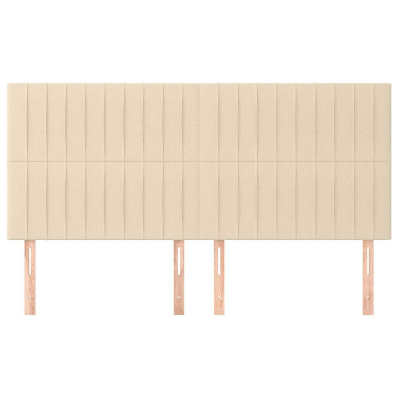 Tăblie de pat crem 180x5x118/128 cm, material textil