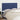 Tăblie de pat albastră 200x7x118/128 cm, material textil