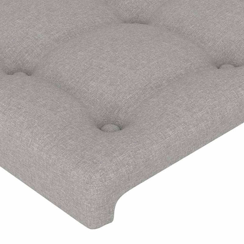 Tăblie de pat gri deschis 80x5x118/128 cm, material textil