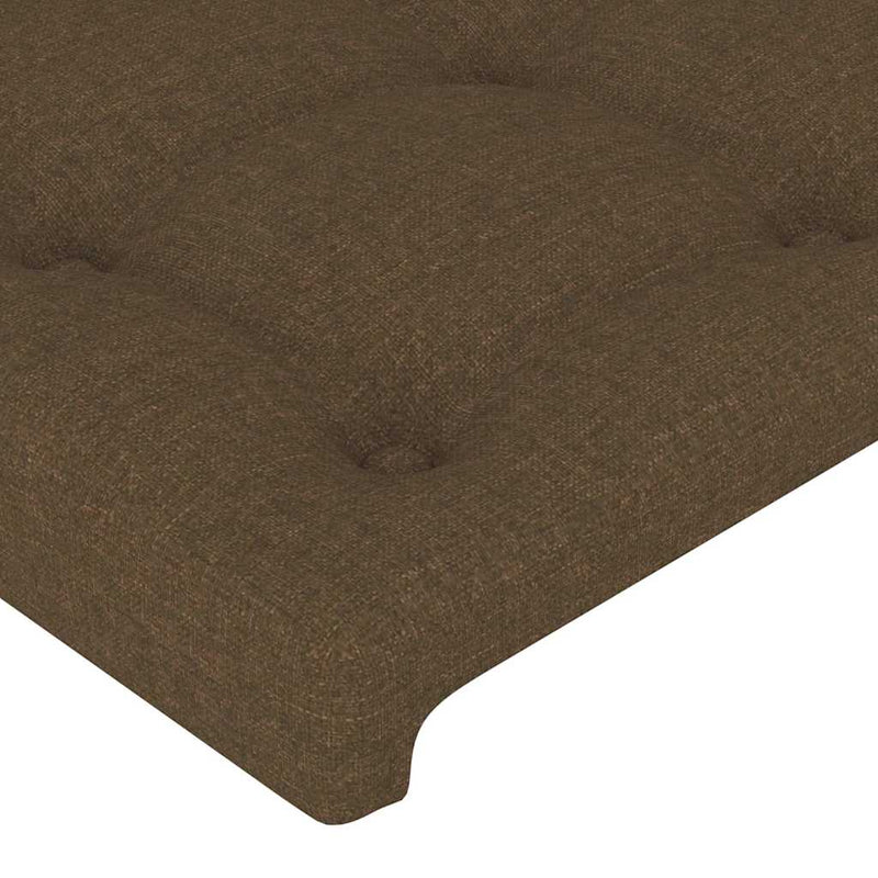 Tăblie de pat maro închis 80x5x118/128 cm, material textil