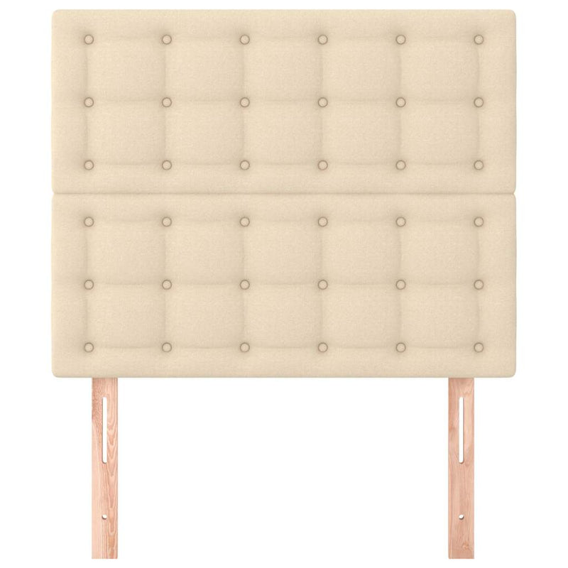 Tăblie de pat crem 80x5x118/128 cm, material textil