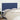 Tăblie de pat albastră 200x5x118/128 cm, material textil