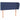 Tăblie de pat cu aripioare, albastru, 103x23x78/88 cm textil