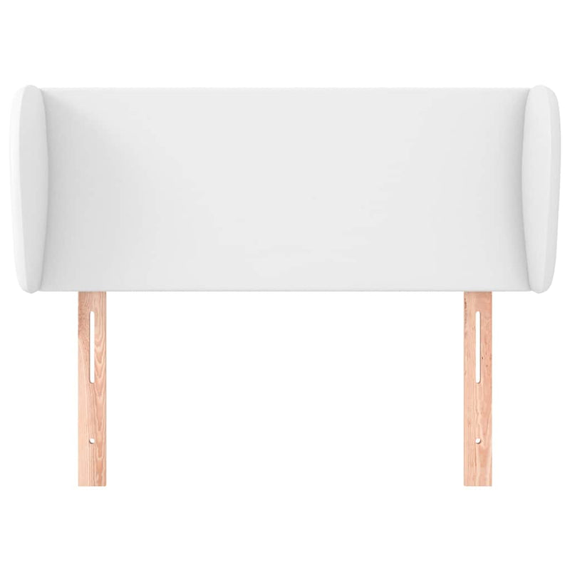 Tăblie de pat cu aripioare alb 83x23x78/88 cm piele ecologică