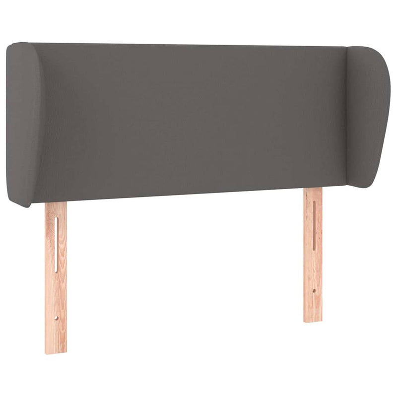 Tăblie de pat cu aripioare gri 83x23x78/88 cm piele ecologică