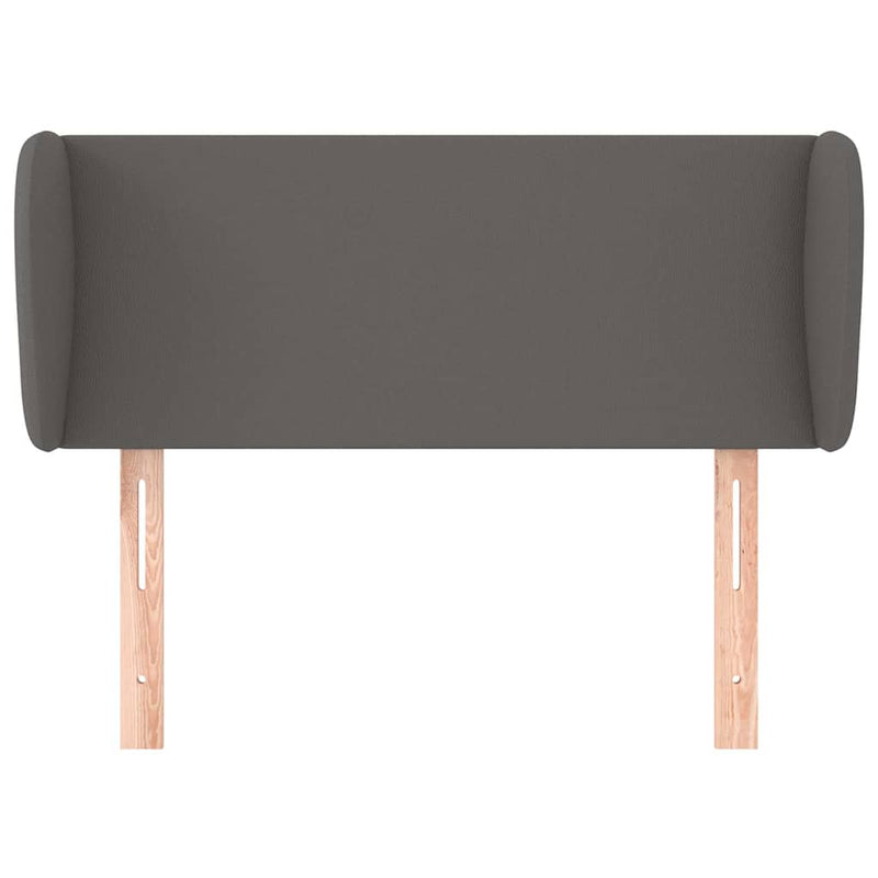 Tăblie de pat cu aripioare gri 83x23x78/88 cm piele ecologică