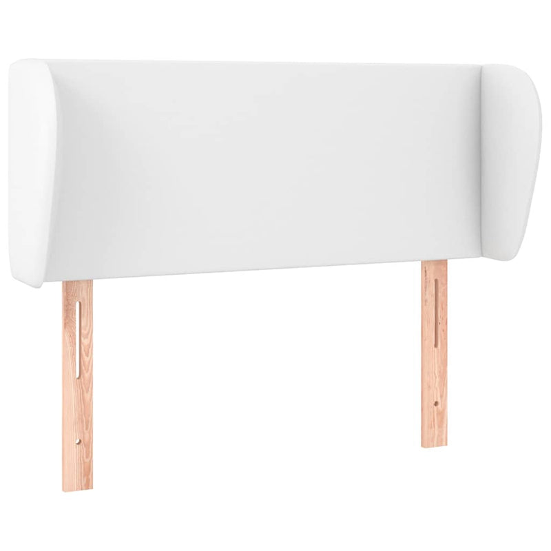 Tăblie de pat cu aripioare alb 93x23x78/88 cm piele ecologică