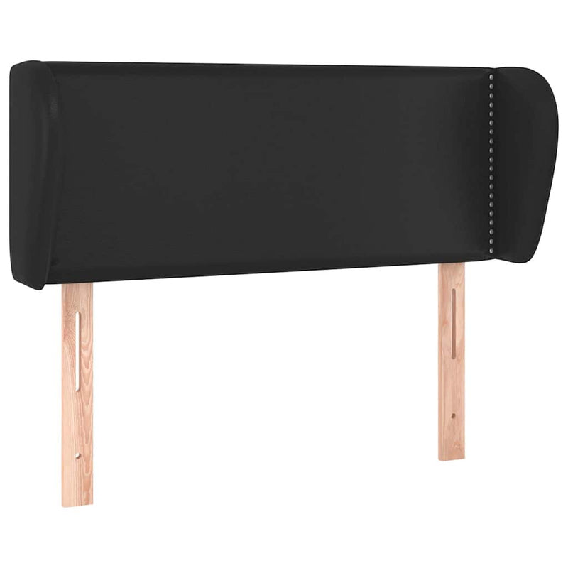 Tăblie de pat cu aripioare negru 103x23x78/88cm piele ecologică