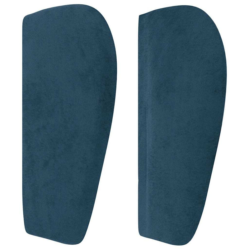 Tăblie pat cu aripioare albastru închis 103x23x78/88 cm catifea