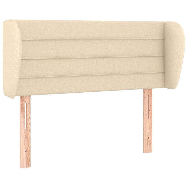 Tăblie de pat cu aripioare crem 93x23x78/88 cm textil