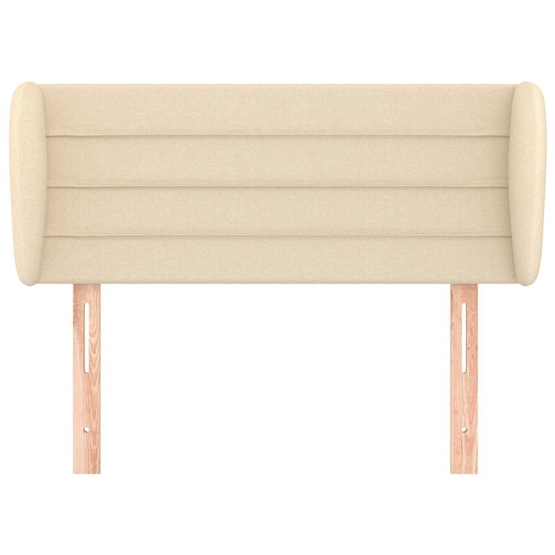 Tăblie de pat cu aripioare crem 93x23x78/88 cm textil