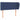 Tăblie de pat cu aripioare, albastru, 103x23x78/88 cm textil