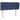 Tăblie de pat cu aripioare, albastru, 83x23x78/88 cm textil