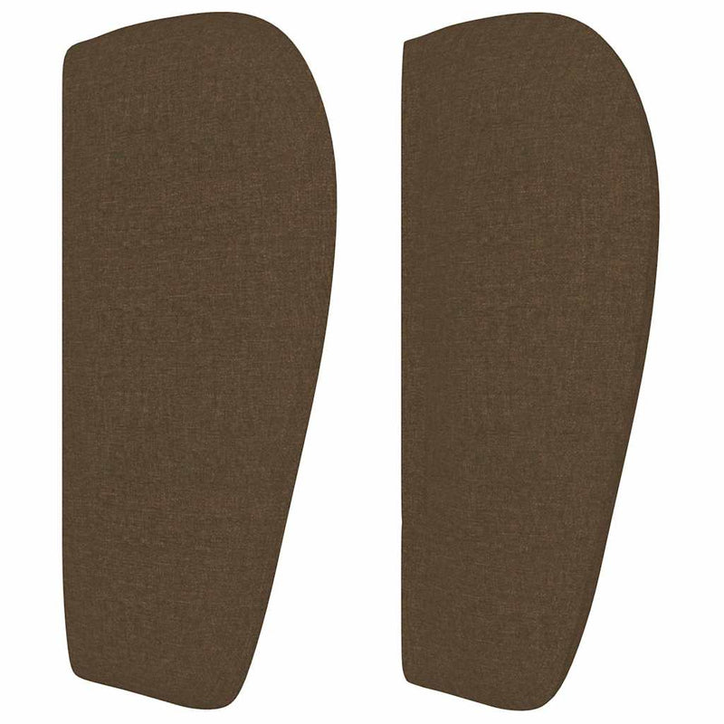 Tăblie de pat cu aripioare maro închis 93x23x78/88 cm textil