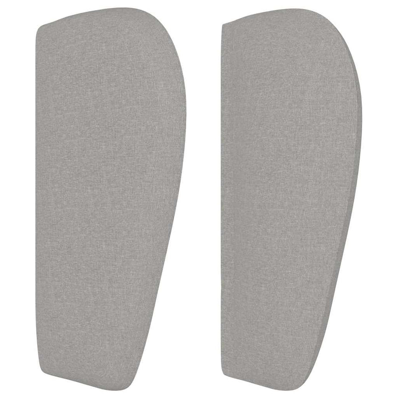 Tăblie de pat cu aripioare gri deschis 103x23x78/88 cm textil