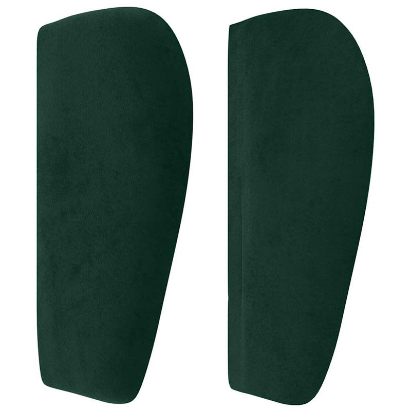 Tăblie de pat cu aripioare verde închis 103x23x78/88 cm catifea