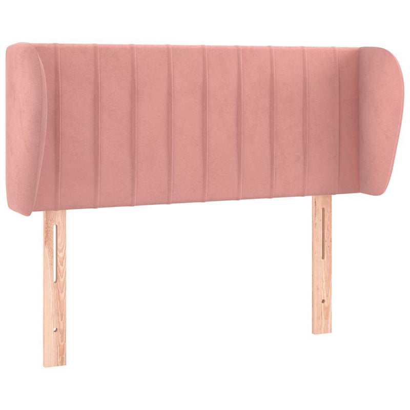 Tăblie de pat cu aripioare roz 103x23x78/88 cm catifea