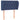 Tăblie de pat cu aripioare, albastru, 83x23x78/88 cm textil