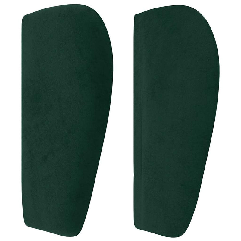 Tăblie de pat cu aripioare verde închis 103x23x78/88 cm catifea