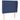 Tăblie de pat cu aripioare, albastru, 83x23x118/128 cm, textil