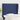 Tăblie de pat cu aripioare, albastru, 93x23x118/128 cm, textil