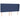 Tăblie de pat cu aripioare, albastru, 203x23x118/128 cm, textil