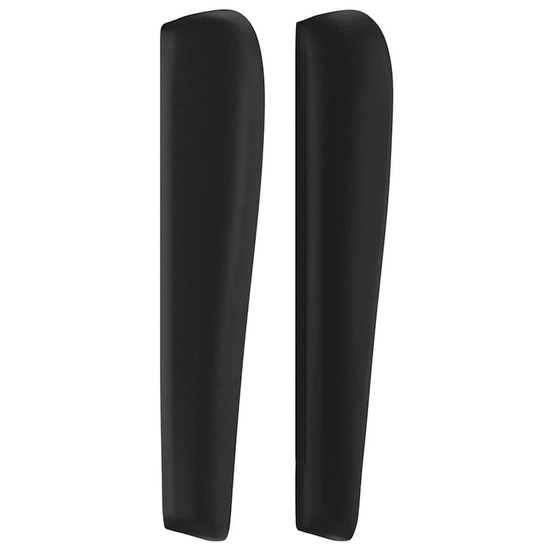 Tăblie de pat cu aripioare, negru, 93x23x118/128 cm, piele eco