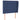 Tăblie de pat cu aripioare, albastru, 93x23x118/128 cm, textil