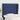 Tăblie de pat cu aripioare, albastru, 103x23x118/128 cm, textil