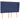 Tăblie de pat cu aripioare, albastru, 147x23x118/128 cm, textil