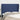 Tăblie de pat cu aripioare, albastru, 147x23x118/128 cm, textil