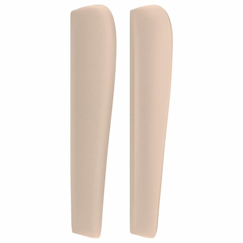 Tăblie pat cu aripioare cappuccino 147x23x118/128 cm piele eco