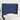 Tăblie de pat cu aripioare, albastru, 103x23x118/128 cm, textil
