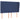 Tăblie de pat cu aripioare, albastru, 147x23x118/128 cm, textil