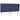 Tăblie de pat cu aripioare, albastru, 163x23x118/128 cm, textil