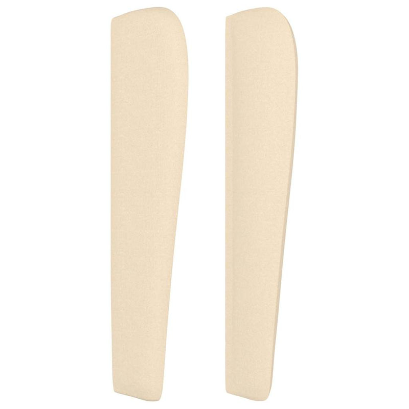 Tăblie de pat cu aripioare, crem, 103x23x118/128 cm, textil