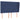 Tăblie de pat cu aripioare, albastru, 147x23x118/128 cm, textil