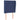 Tăblie de pat cu aripioare, albastru, 83x23x118/128 cm, textil