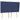 Tăblie de pat cu aripioare, albastru, 147x23x118/128 cm, textil