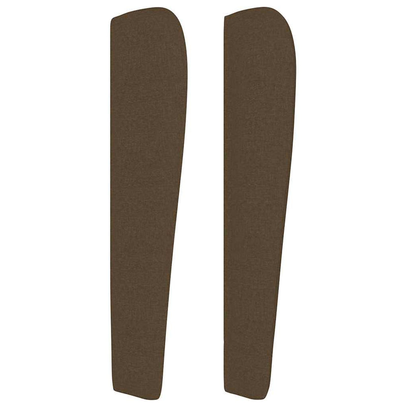 Tăblie de pat cu aripioare maro închis 183x23x118/128 cm textil