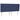 Tăblie de pat cu aripioare, albastru, 183x23x118/128 cm, textil